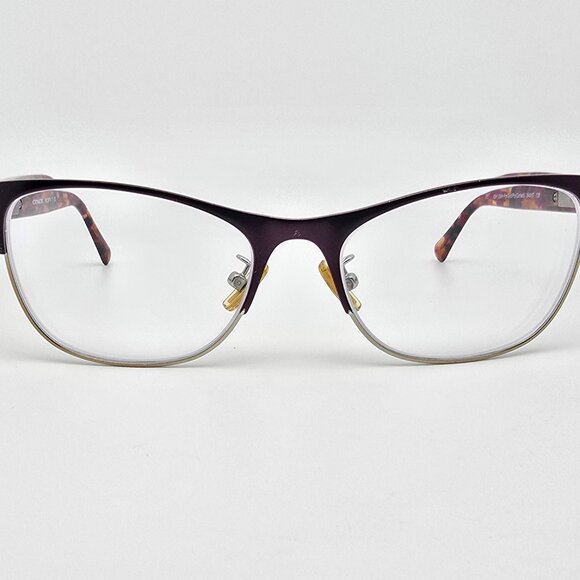 Coach HC5074 9241 Satin Purple Gold/Purple Confetti Cat Eye Eyeglasses Frame - Picture 2 of 15